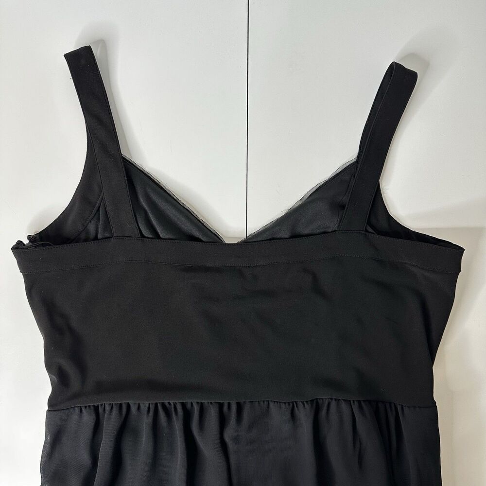 Whimsigoth Black Mesh Maxi Dress Sz 14 Dark Romantic Witchy Formal Robbie Bee - Picture 9 of 16